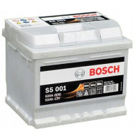 Акумулятор 52Ah-12v BOSCH (S5001) (207x175x175),R,EN520
