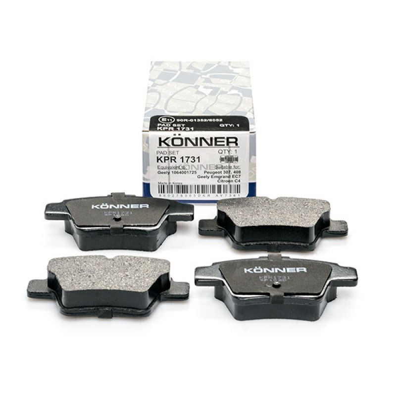 Колодки тормозные задние Geely EC7 EC7RV KONNERyes