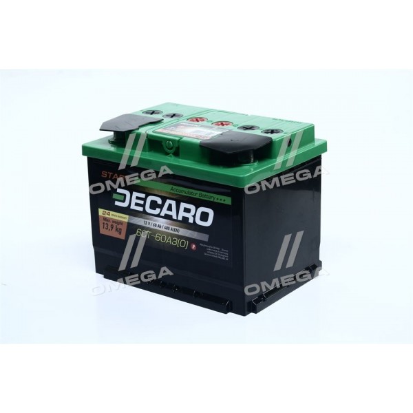 Акумулятор 60Ah-12v DECARO START (242x175x190),R,EN480 R+правийyes